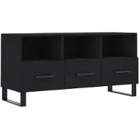 vidaXL Armoire TV noire 102x36x50 cm Bois composite