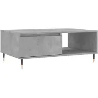 vidaXL Table basse gris béton 90x60x35 cm Bois composite