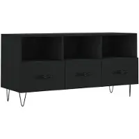 vidaXL Armoire TV noire 102x36x50 cm Bois composite