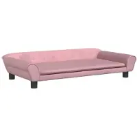 vidaXL Lit pour chien rose 100x50x21 cm velours