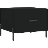 vidaXL Table basse noire 50x50x40 cm bois composite