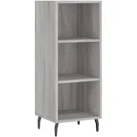 vidaXL Sideboard Gris Sonoma 34,5x32,5x90 cm Matériau dérivé du bois