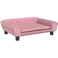 vidaXL Canapé pour enfants rose 70x45x26 cm velours