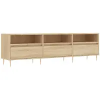 vidaXL Armoire TV Chêne Sonoma 150x30x44,5 cm Matériau dérivé du bois