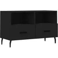 vidaXL Armoire TV noire 80x36x50 cm Bois composite