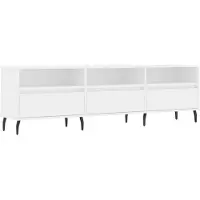 vidaXL Armoire TV blanc 150x30x44,5 cm Bois composite
