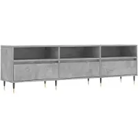 vidaXL Armoire TV gris béton 150x30x44,5 cm Bois composite