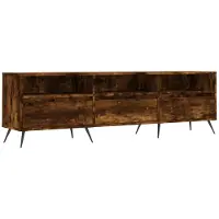 vidaXL Armoire TV chêne fumé 150x30x44,5 cm Bois composite