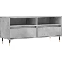 vidaXL Armoire TV gris béton 100x34,5x44,5 cm Bois composite
