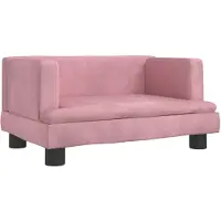 vidaXL Lit pour chien rose 60x40x30 cm velours