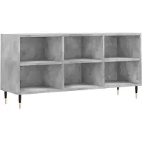vidaXL Armoire TV gris béton 103,5x30x50 cm Bois composite