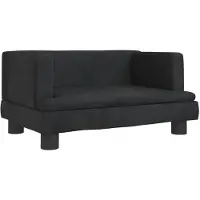 vidaXL Lit pour chien noir 60x40x30 cm velours