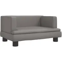 vidaXL Lit pour chien Gris 60x40x30 cm Similicuir