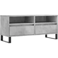 vidaXL Armoire TV gris béton 100x34,5x44,5 cm Bois composite