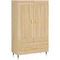 vidaXL Highboard chêne Sonoma 69,5x31x115 cm Matériau dérivé du bois