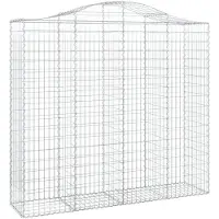 vidaXL Gabion avec arche haute 200x50x180/200 cm Fer galvanisé