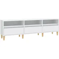 vidaXL Armoire TV blanche 150x30x44,5 cm Bois composite