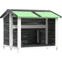 vidaXL Niche pour chien Gris 96x87x80,5 cm Pin massif