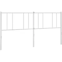 vidaXL Tête de lit de rechange en métal blanc 180 cm