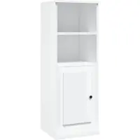 vidaXL Highboard blanc brillant 36x35,5x103,5 cm Matériau dérivé du bois