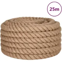 vidaXL Corde de jute 25 m de long 30 mm d'épaisseur