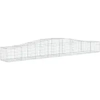 vidaXL Gabion avec arc surélevé 400x50x40/60 cm Fer galvanisé