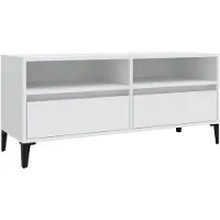 vidaXL Armoire TV blanche 100x34,5x44,5 cm Bois composite