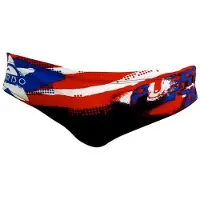 Turbo Puerto Rico Swimming Brief Rouge,Noir L Homme