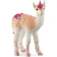 Schleich Figurine de Licorne Lama - Figurine Amusante et Durable aux Détails Brillants avec une Corne Brillante en Spirale - Pour Garçons et