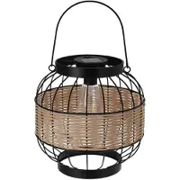 Progarden Lanterne solaire métal, rotin 24x24 cm KO-C46999560