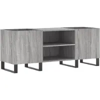 vidaXL Armoire à plateaux Gris Sonoma 121x38x48 cm Matériau dérivé du bois