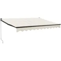vidaXL Marquise rétractable Crème 3x2,5 m Tissu et aluminium