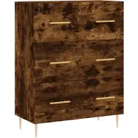 vidaXL Sideboard chêne fumé 69,5x34x90 cm bois composite