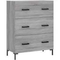 vidaXL Sideboard Gris Sonoma 69,5x34x90 cm Matériau dérivé du bois