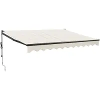 vidaXL Store électrique à manivelle Crème 3x2,5 m