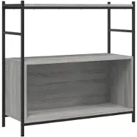 vidaXL Bibliothèque sonoma gris 80x30x78,5 cm bois d'ingénierie et fer
