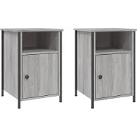 vidaXL Tables de chevet 2 pcs sonoma gris 40x42x60cm bois d'ingénierie