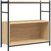 vidaXL Bibliothèque chêne sonoma 80x30x78,5cm bois d'ingénierie et fer