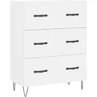 vidaXL Sideboard Blanc 69,5x34x90 cm Bois composite