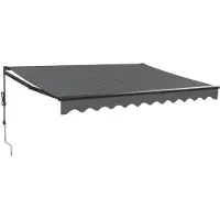 vidaXL Store électrique à manivelle Anthracite 3x2,5 m