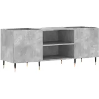 vidaXL Armoire à panneaux gris béton 121x38x48 cm Bois composite