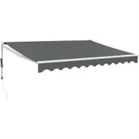 vidaXL Store électrique à manivelle Anthracite 3,5x2,5 m