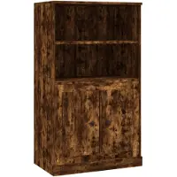 vidaXL Highboard chêne fumé 60x35,5x103,5 cm Matériau dérivé du bois