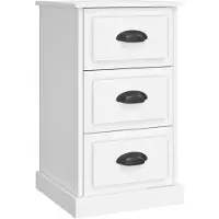 vidaXL Table de chevet blanc 39x39x67 cm bois d'ingénierie