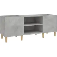 vidaXL Armoire à panneaux gris béton 121x38x48 cm Bois composite