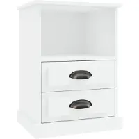 vidaXL Table de chevet blanc 43x36x60 cm