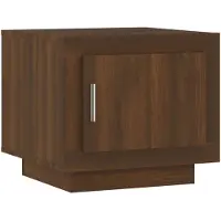vidaXL Table basse marron imitation chêne 51x50x45 cm Bois composite