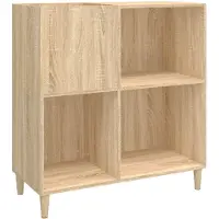 vidaXL Armoire À Disques Chêne Sonoma 84,5x38x89 Cm Bois D'ingénierie