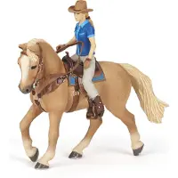 Papo Horses Cheval western avec son cavalier 51566