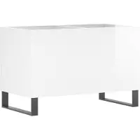 vidaXL Armoire à plateaux blanc brillant 74,5x38x48 cm Bois composite